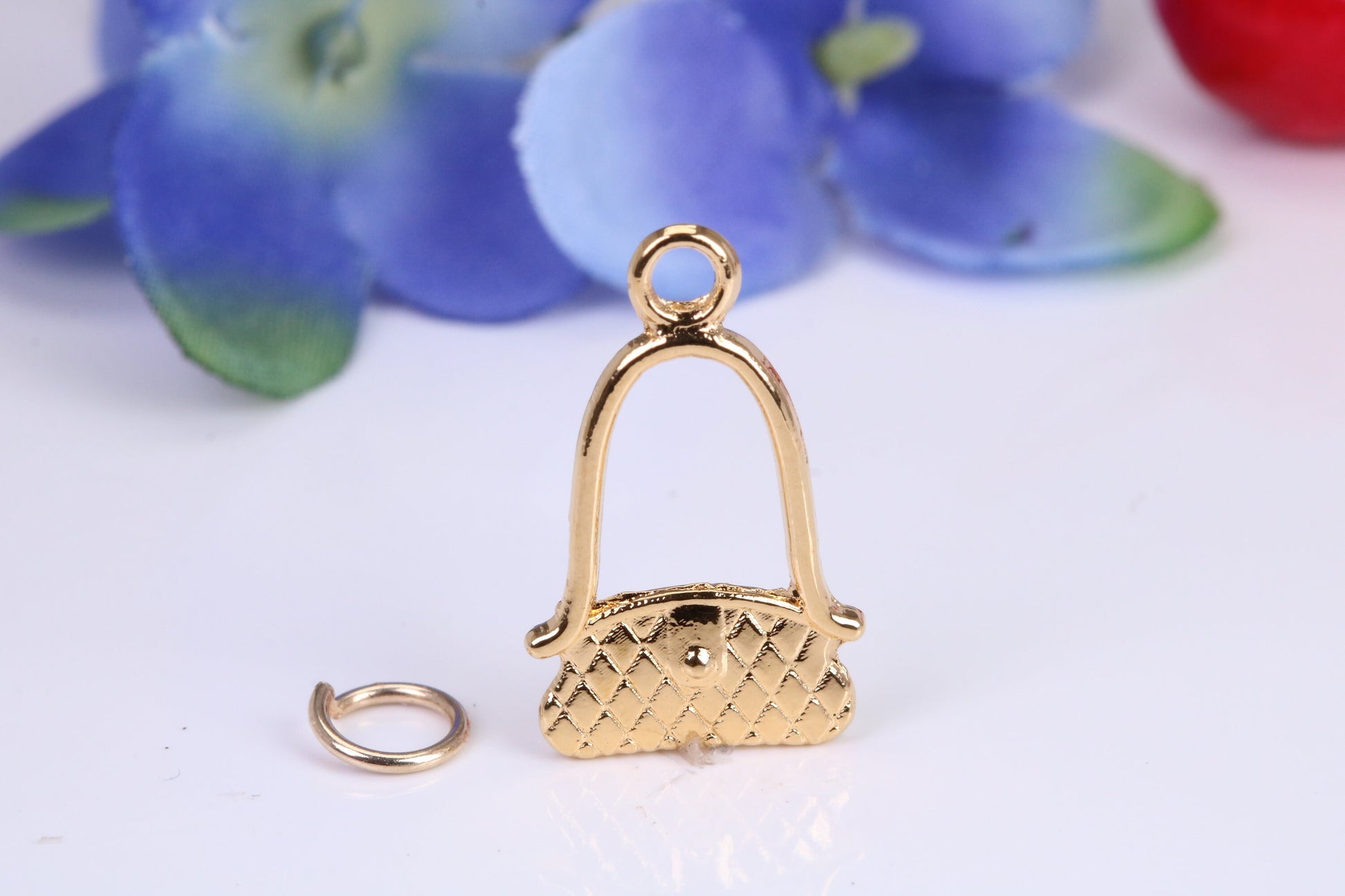 Handbag Charm, Traditional Charm, Made from Solid Cast Yellow Gold, British Hallmarked