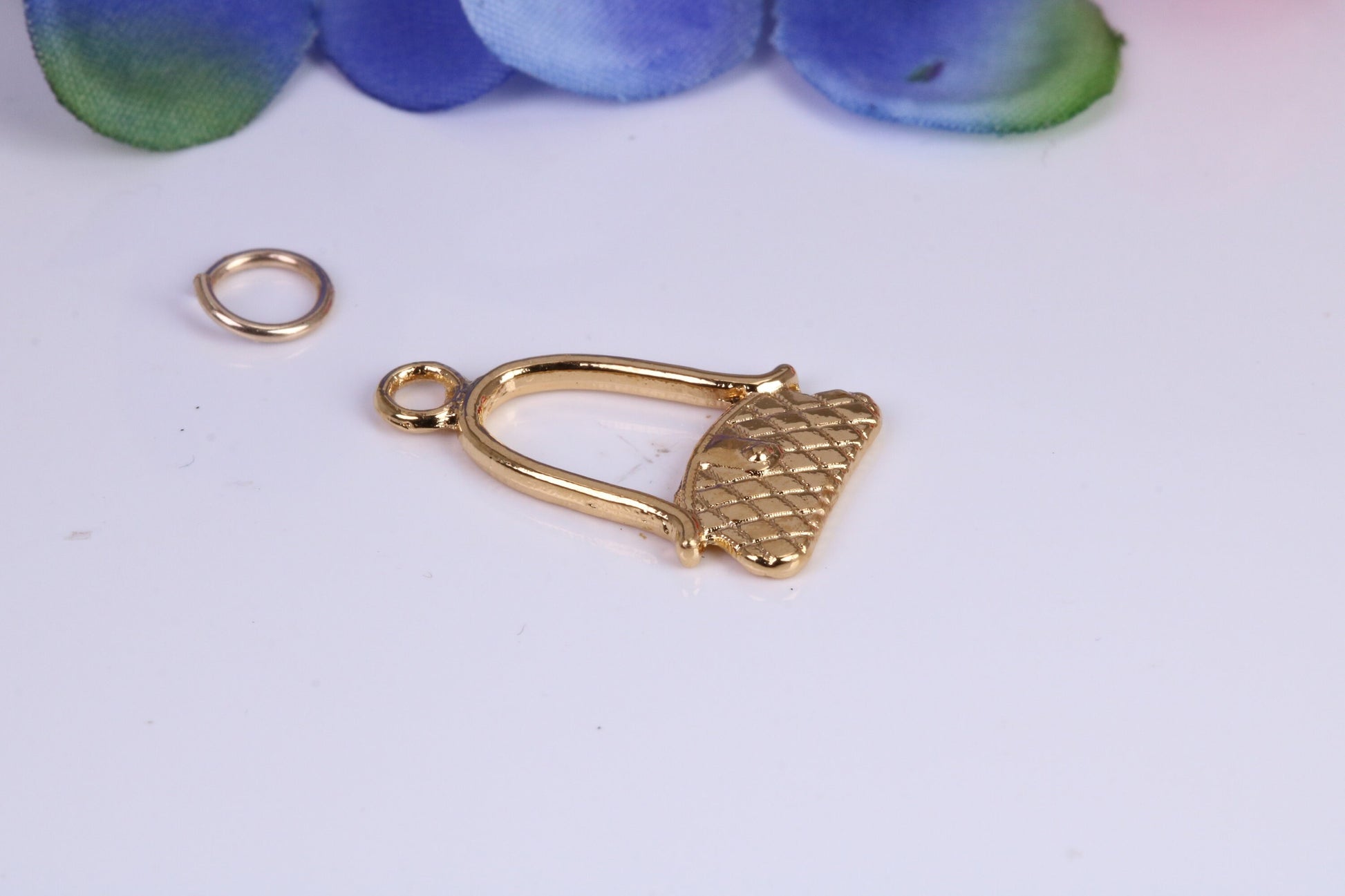 Handbag Charm, Traditional Charm, Made from Solid Cast Yellow Gold, British Hallmarked