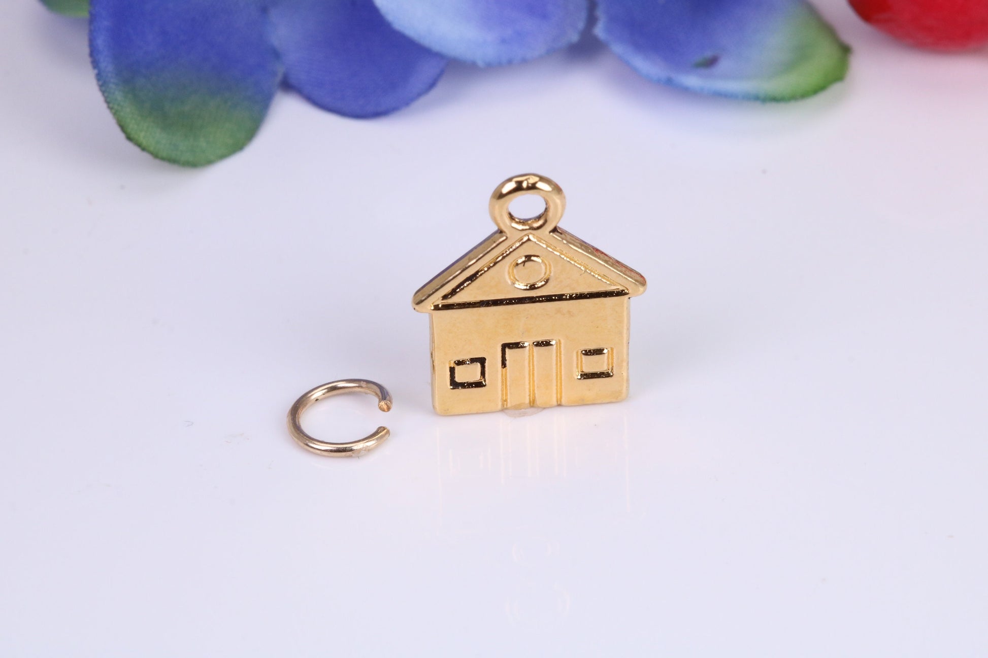 House Charm, Traditional Charm, Made from Solid Cast Yellow Gold, British Hallmarked