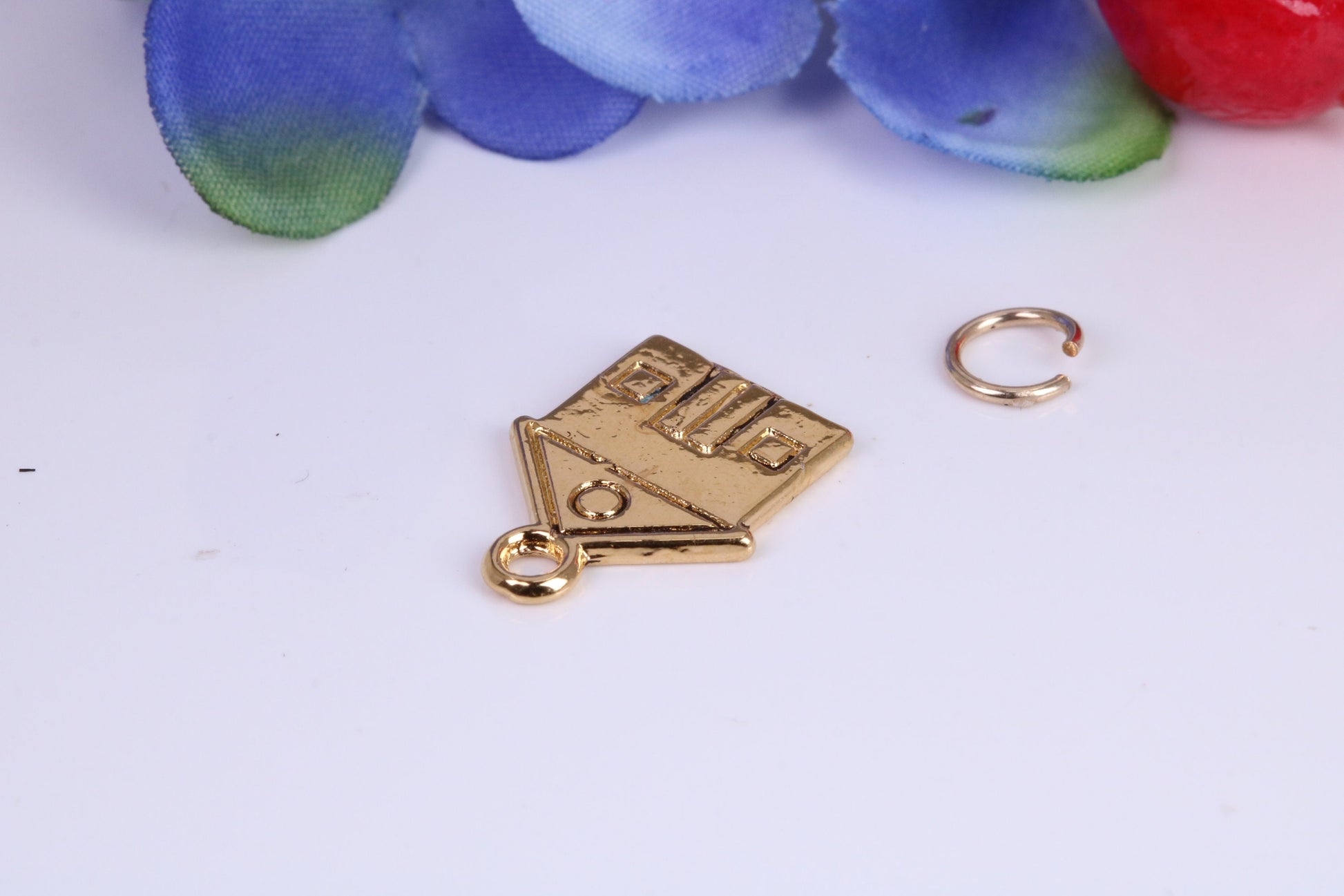 House Charm, Traditional Charm, Made from Solid Cast Yellow Gold, British Hallmarked