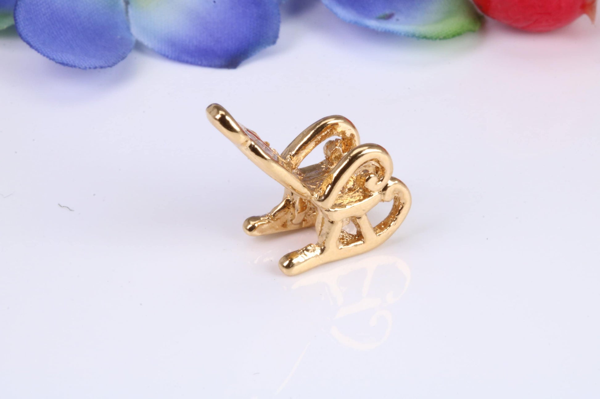 Rocking Chair Charm, Traditional Charm, Made from Solid Cast Gold, British Hallmarked