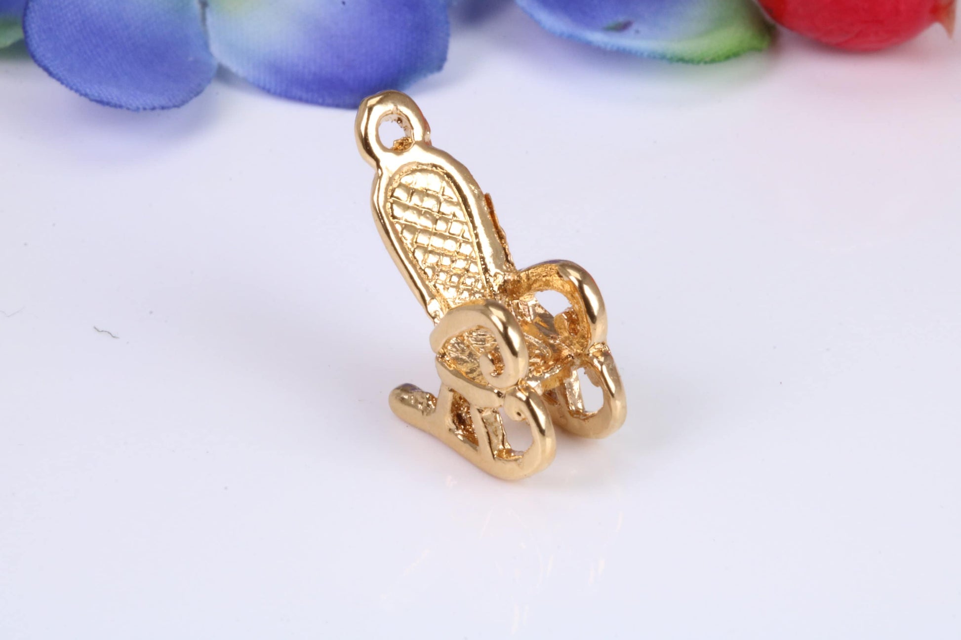 Rocking Chair Charm, Traditional Charm, Made from Solid Cast Gold, British Hallmarked