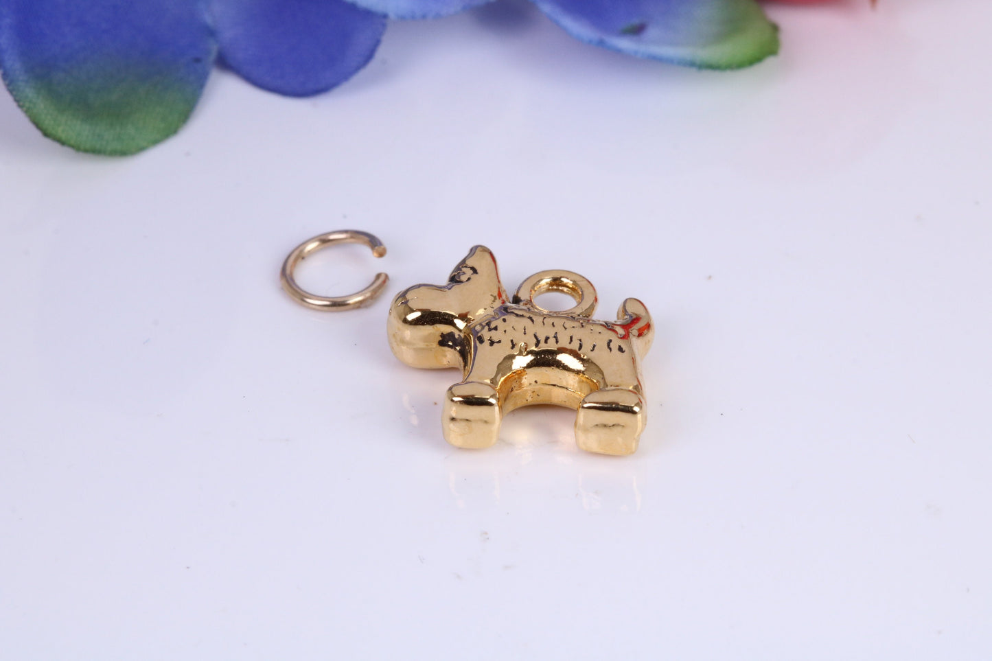 Dog Charm, Traditional Charm, Made from Solid Yellow Gold, British Hallmarked