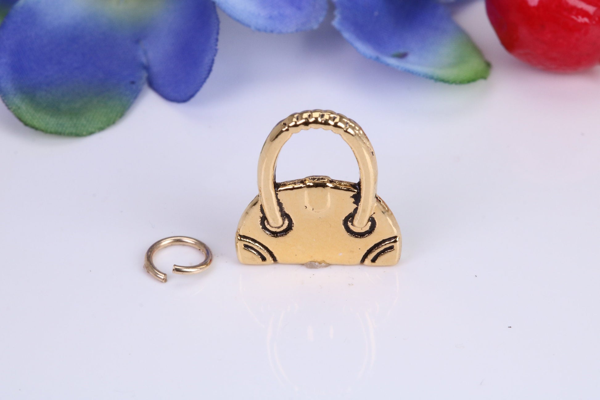 Handbag Charm, Traditional Charm, Made from Solid Cast Yellow Gold, British Hallmarked