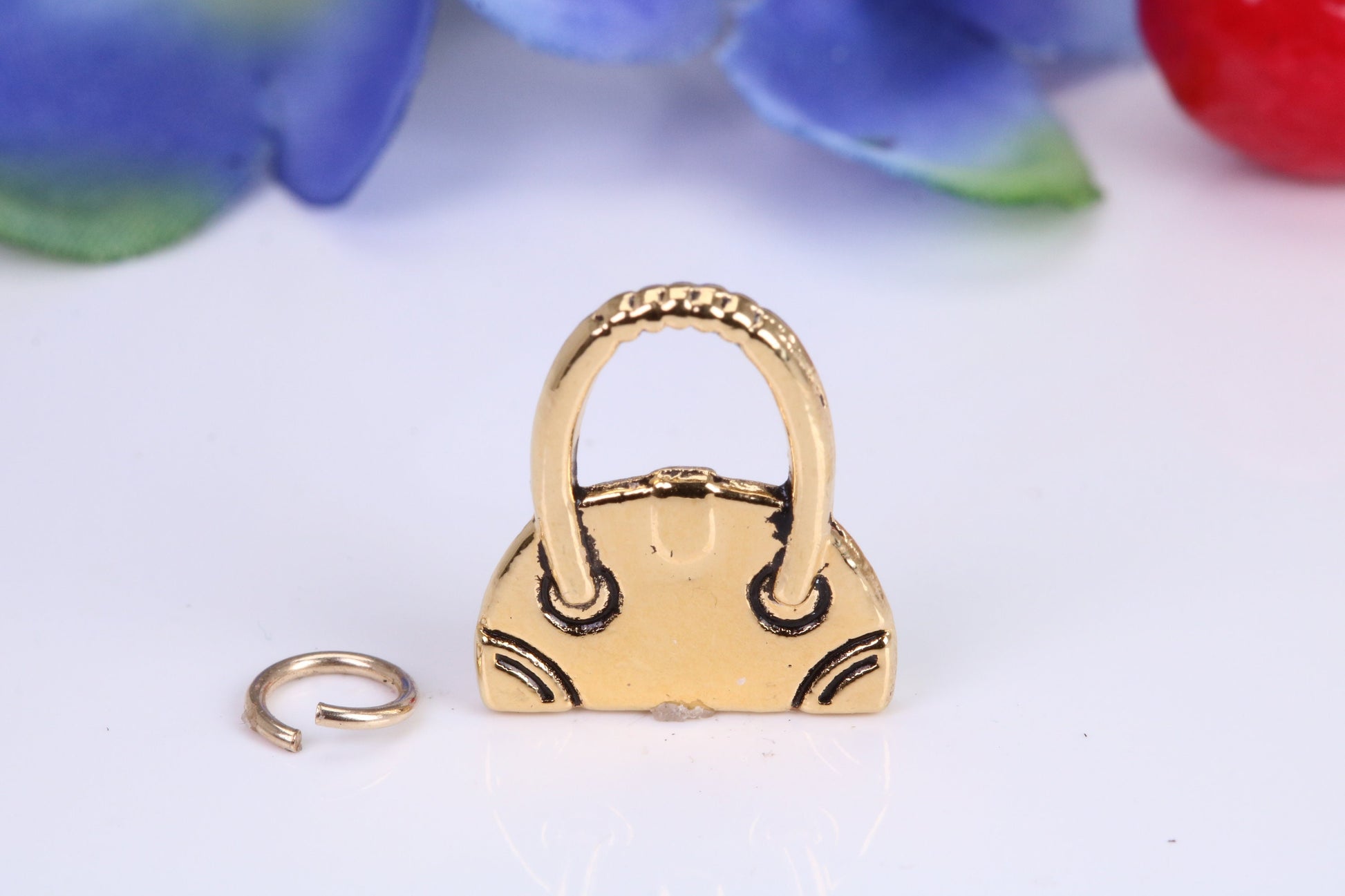 Handbag Charm, Traditional Charm, Made from Solid Cast Yellow Gold, British Hallmarked