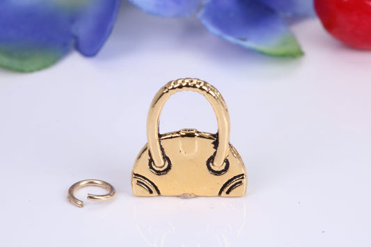 Handbag Charm, Traditional Charm, Made from Solid Cast Yellow Gold, British Hallmarked