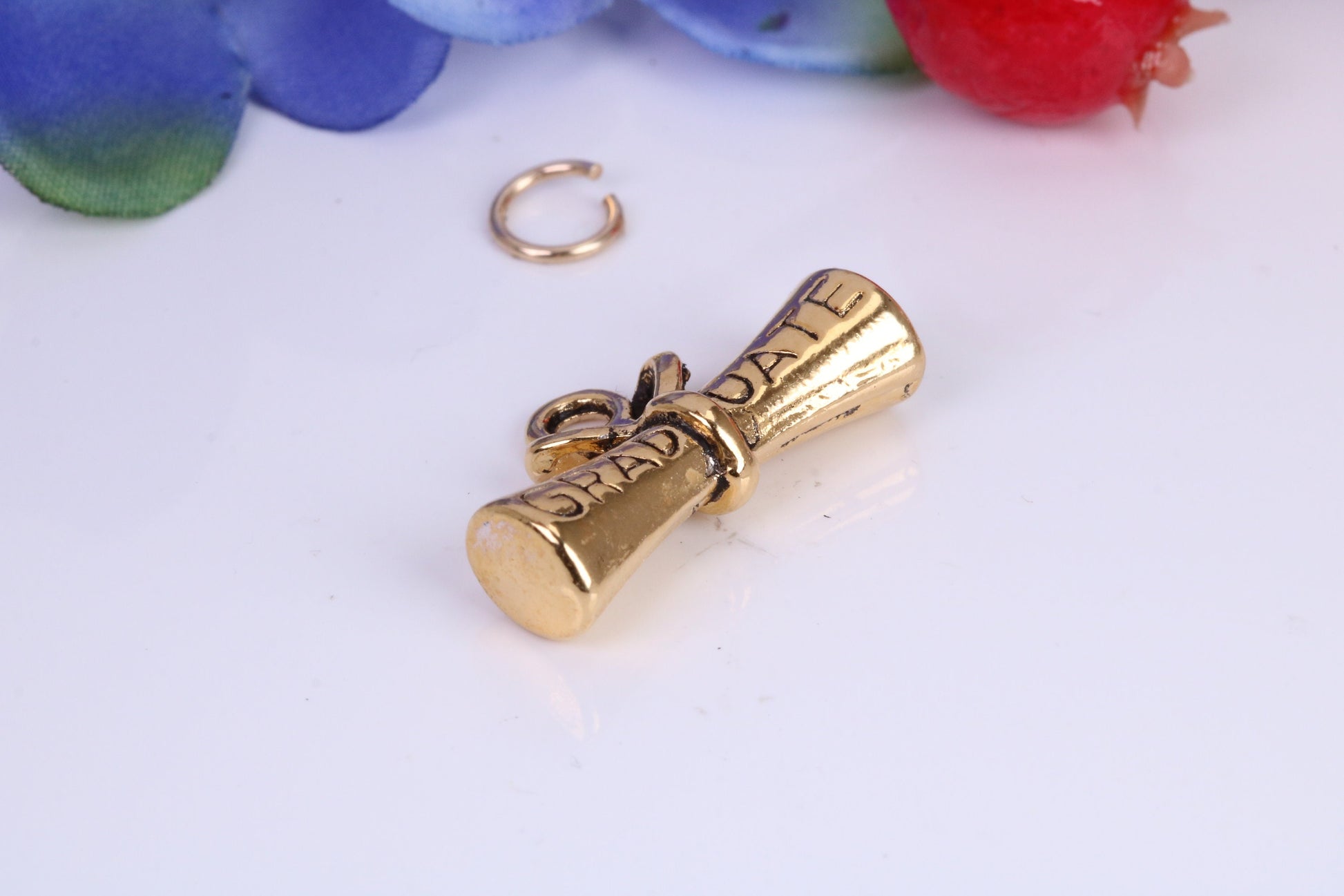 Graduation Charm, Traditional Charm, Made From Solid Yellow Gold with British Hallmark