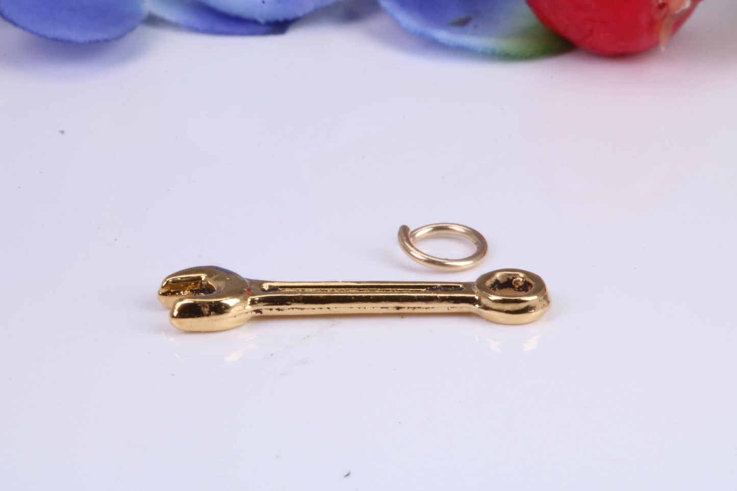 Spanner Charm, Traditional Charm, Made from Solid Cast Yellow Gold, British Hallmarked