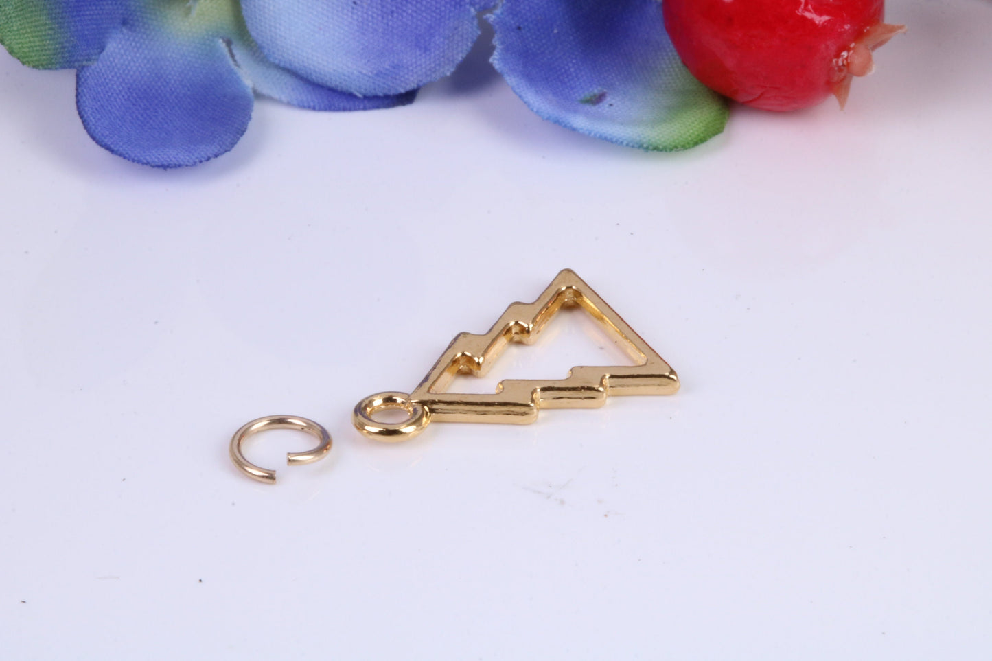 Christmas Tree Charm, Traditional Charm, Made from Solid Cast Yellow Gold, British Hallmarked