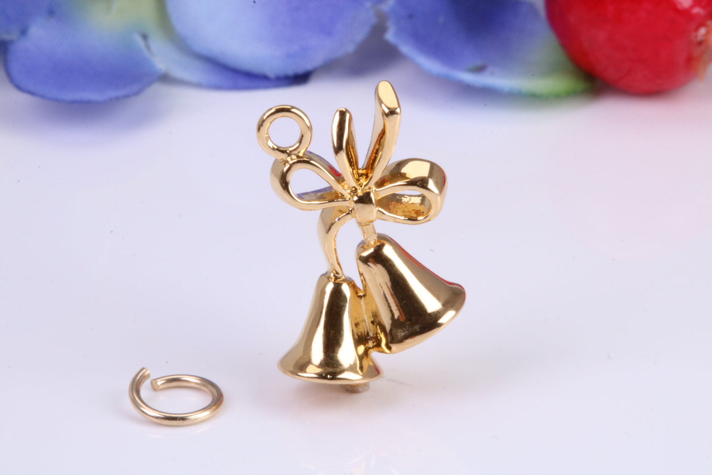 Wedding Bells Charm, Traditional Charm, Made from Solid Cast Yellow Gold, British Hallmarked