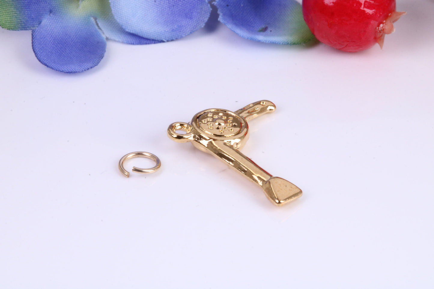 Hair Dryer Charm, Traditional Charm, Made from Solid Cast Yellow Gold, British Hallmarked