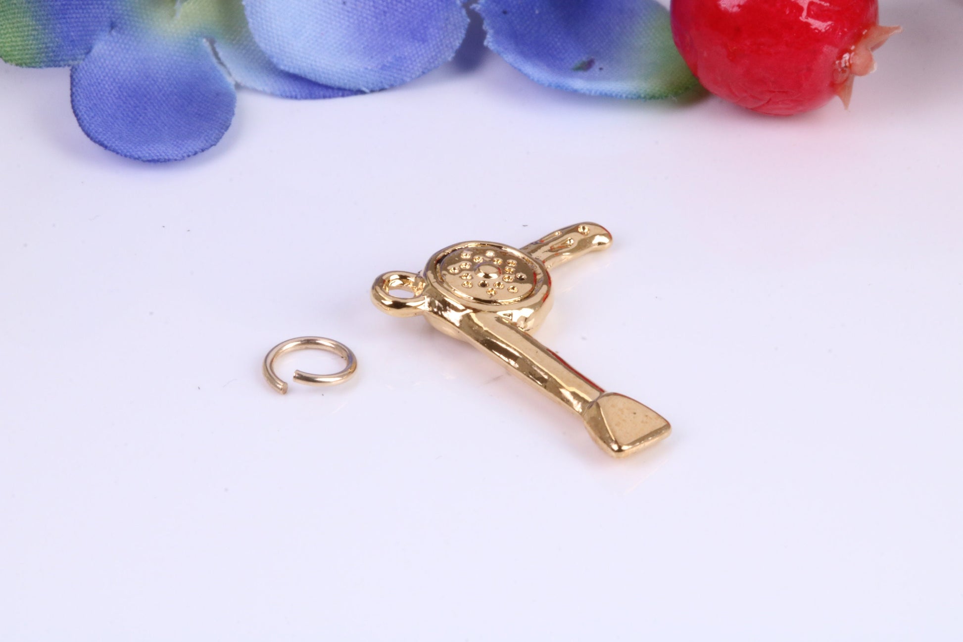 Hair Dryer Charm, Traditional Charm, Made from Solid Cast Yellow Gold, British Hallmarked