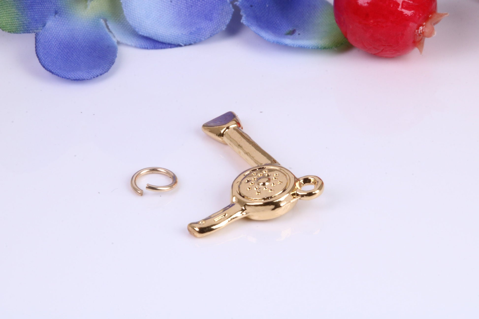 Hair Dryer Charm, Traditional Charm, Made from Solid Cast Yellow Gold, British Hallmarked