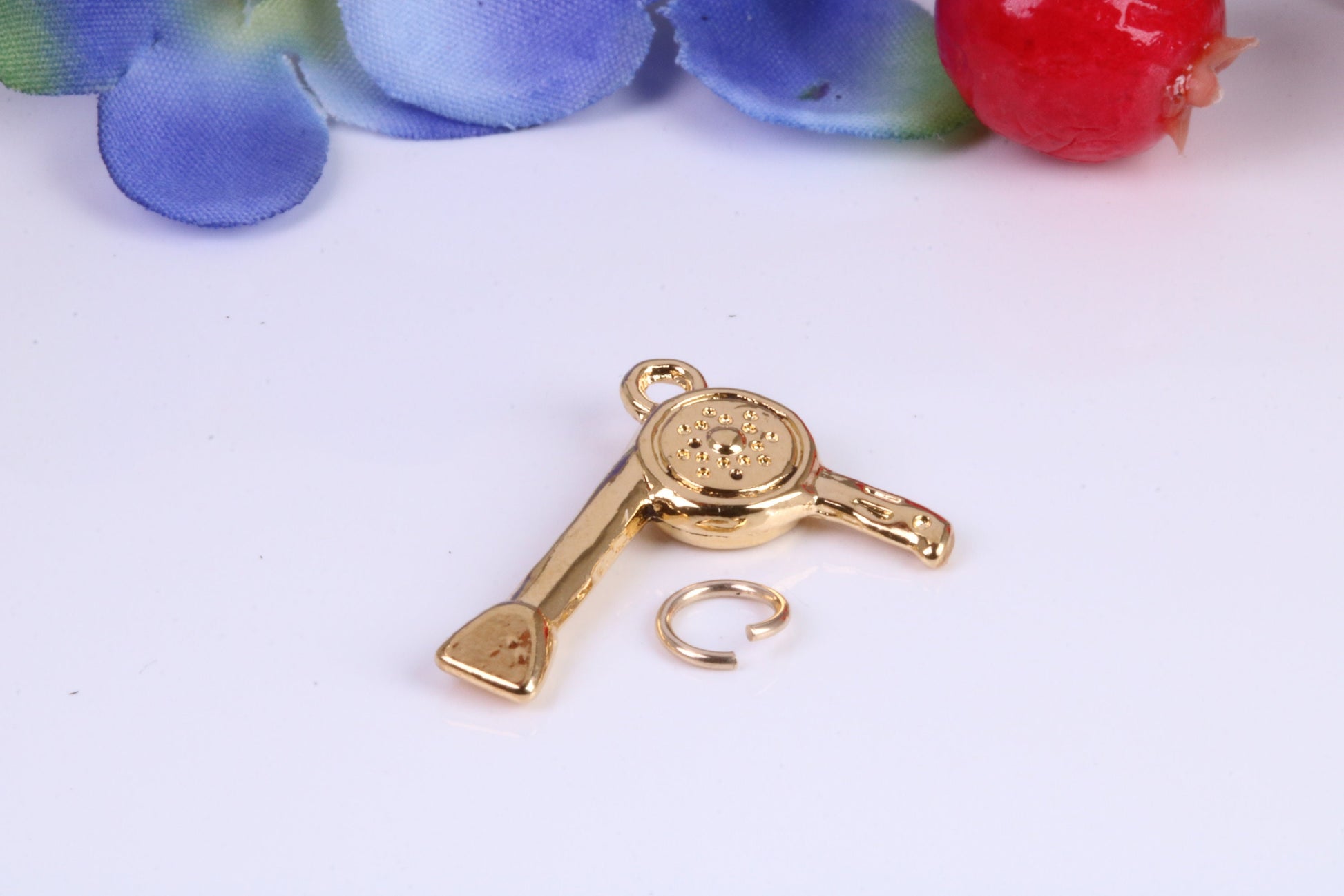 Hair Dryer Charm, Traditional Charm, Made from Solid Cast Yellow Gold, British Hallmarked