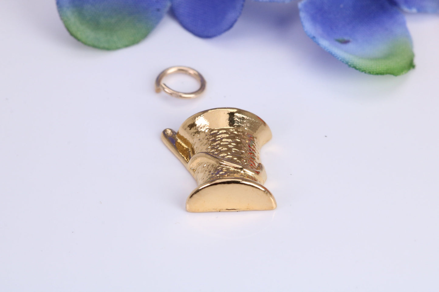 Ice Bucket Charm, Traditional Charm, Made From Solid Cast Yellow Gold with British Hallmark