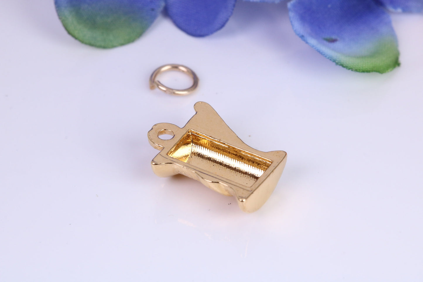 Ice Bucket Charm, Traditional Charm, Made From Solid Cast Yellow Gold with British Hallmark