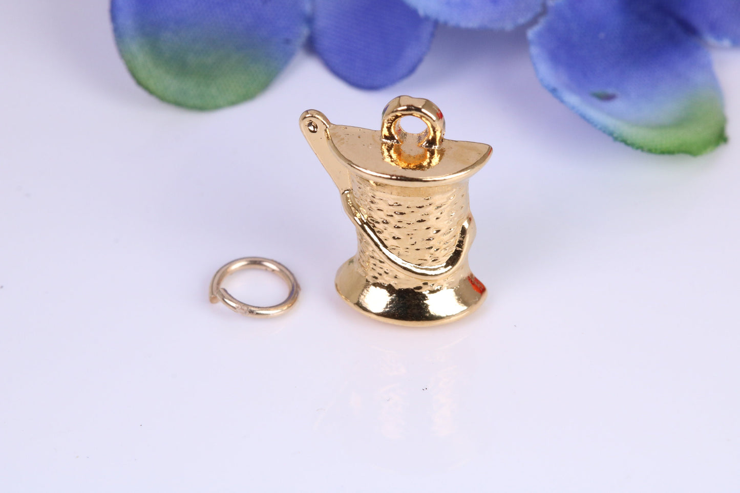 Ice Bucket Charm, Traditional Charm, Made From Solid Cast Yellow Gold with British Hallmark