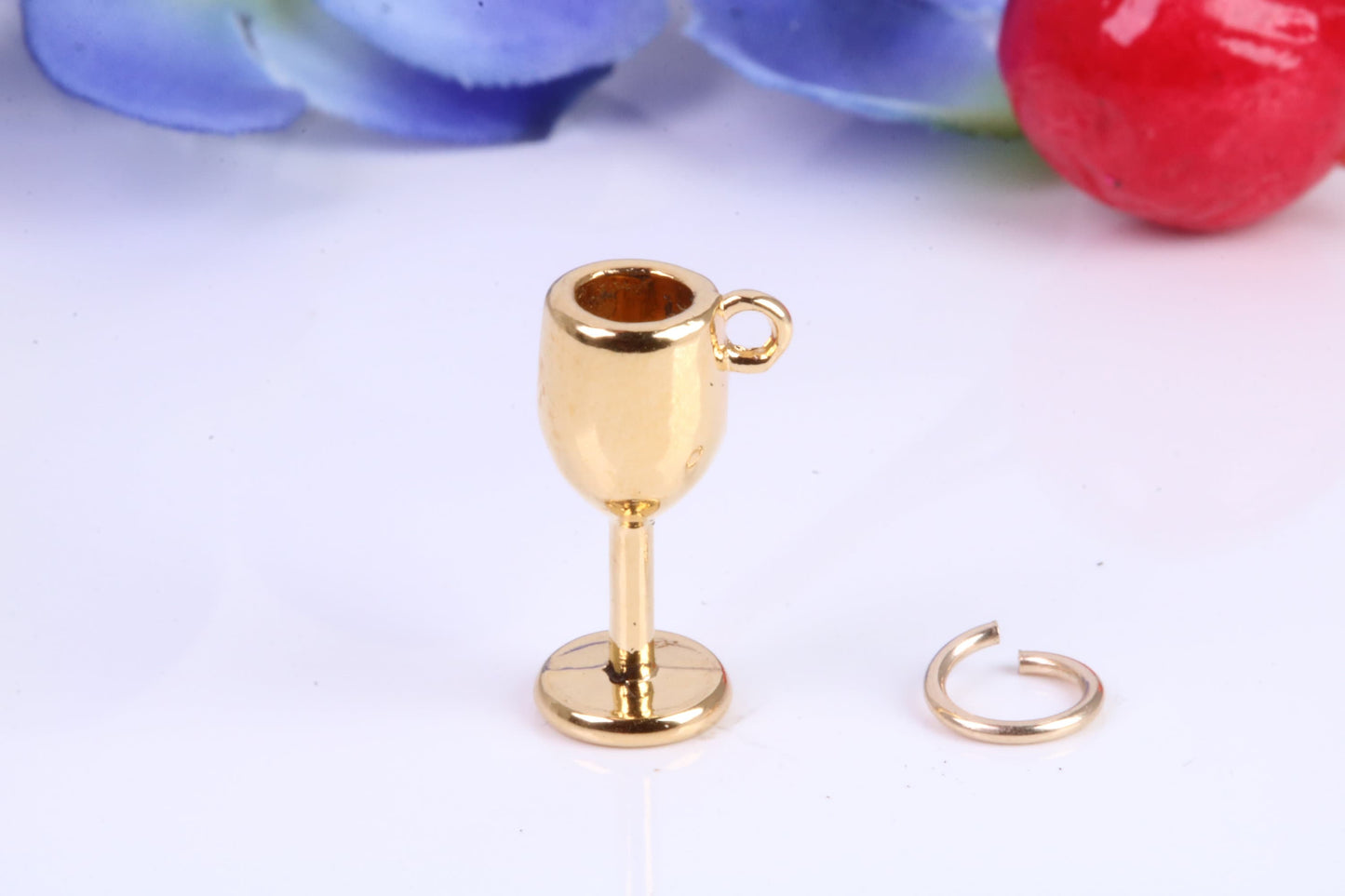 Wine Goblet Charm, Traditional Charm, Made from Solid 9ct Yellow Gold, British Hallmarked