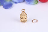 Buddha Charm, Traditional Charm, Made from Solid Cast Yellow Gold, British Hallmarked