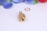 Buddha Charm, Traditional Charm, Made from Solid Cast Yellow Gold, British Hallmarked