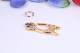 Cat Charm, Traditional Charm, Made from Solid Cast Yellow Gold, British Hallmarked