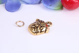 Bull Dog Charm, Traditional Charm, Made from Solid Cast Yellow Gold, British Hallmarked