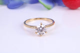 1.00ct D VVS1 graded and certified round cut Lab Grown Diamond set Solitaire Ring