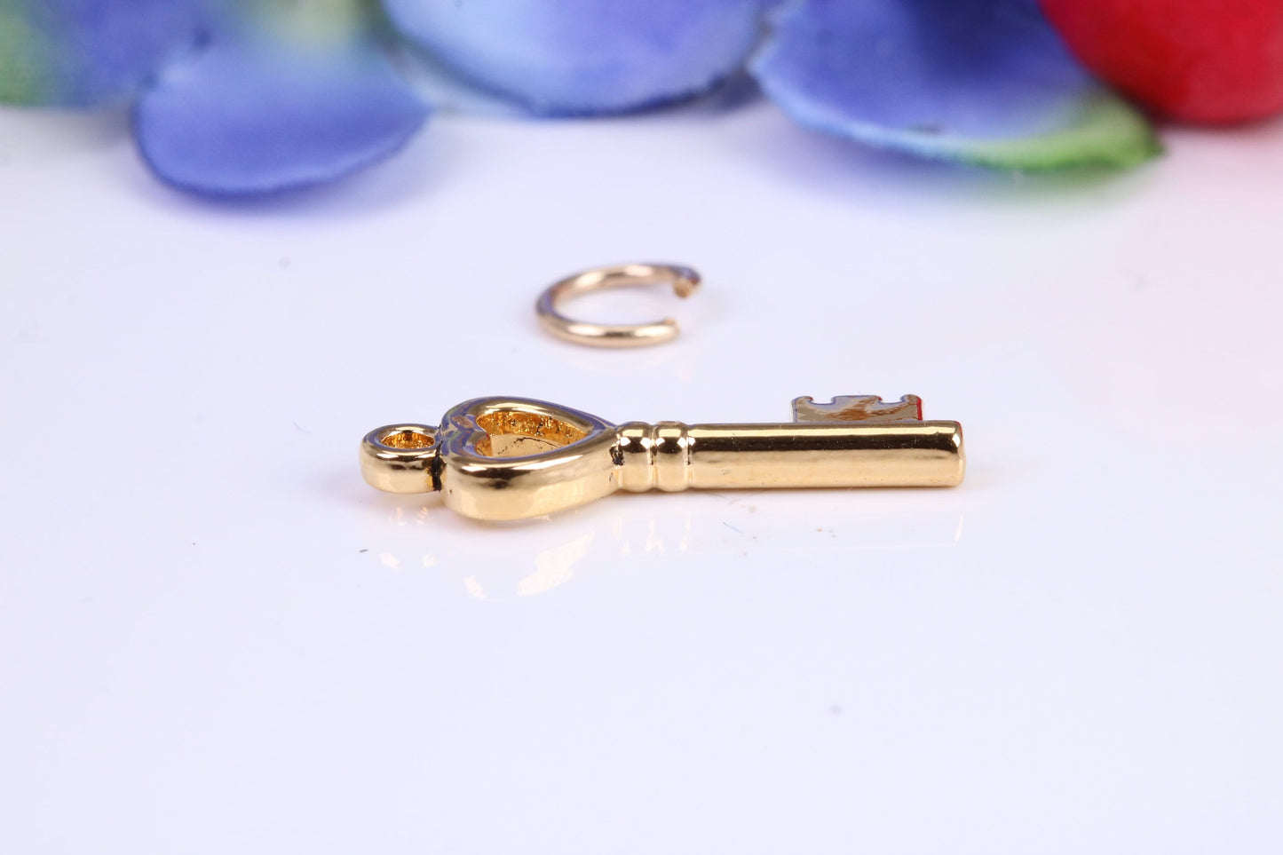 Key Charm, Traditional Charm, Made from Solid Cast Yellow Gold, British Hallmarked