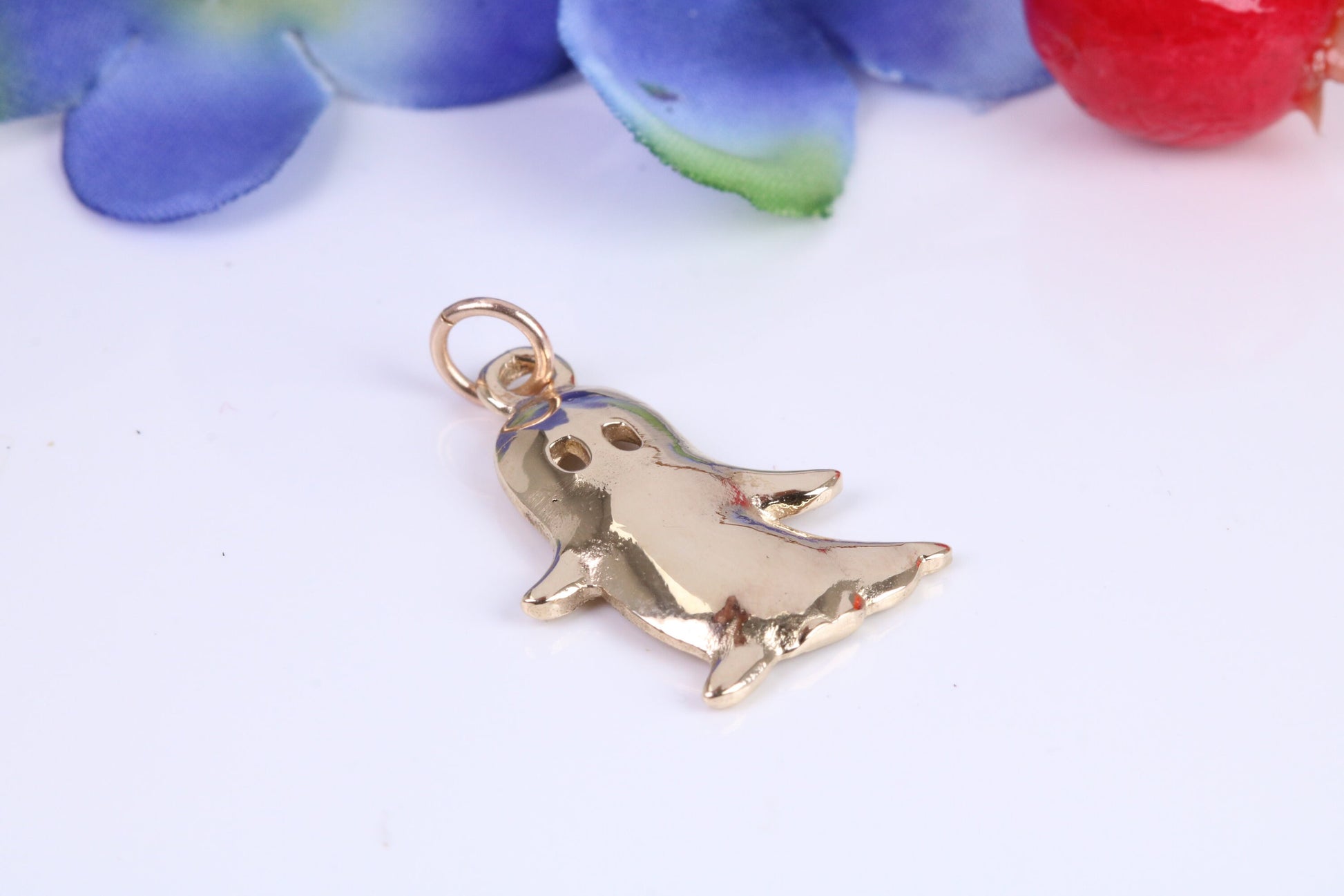 Ghost Charm, Traditional Charm, This charm is made from solid cast Yellow Gold British Hallmarked