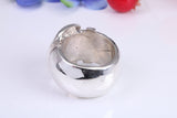 Very large and very very heavy Buckle ring, made from solid cast Silver, British hallmarked