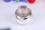 Very large and very very heavy Buckle ring, made from solid cast Silver, British hallmarked
