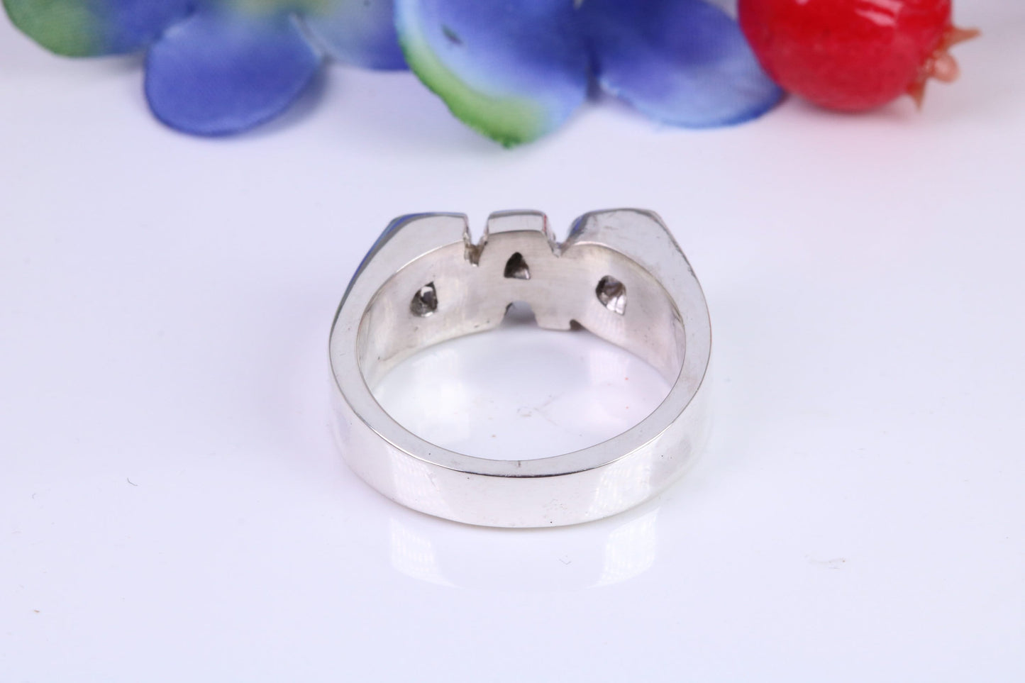Chunky Dad ring, made from solid cast silver, British hallmarked