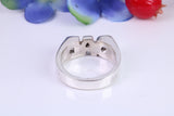 Chunky Dad ring, made from solid cast silver, British hallmarked