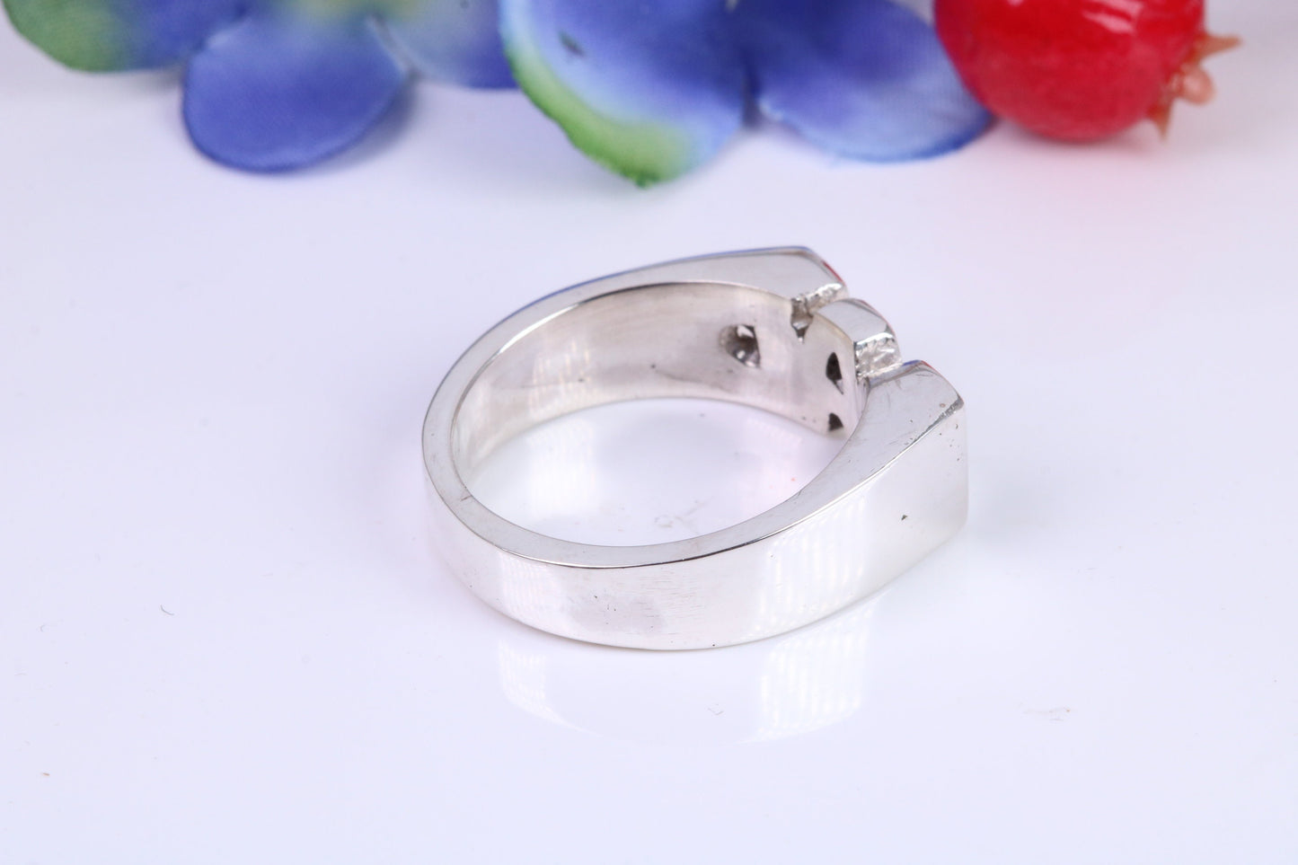 Chunky Dad ring, made from solid cast silver, British hallmarked