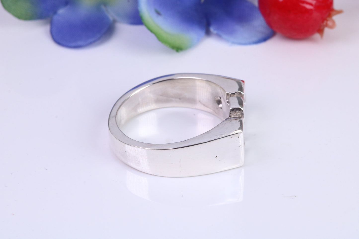 Chunky Dad ring, made from solid cast silver, British hallmarked