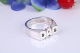 Chunky Dad ring, made from solid cast silver, British hallmarked