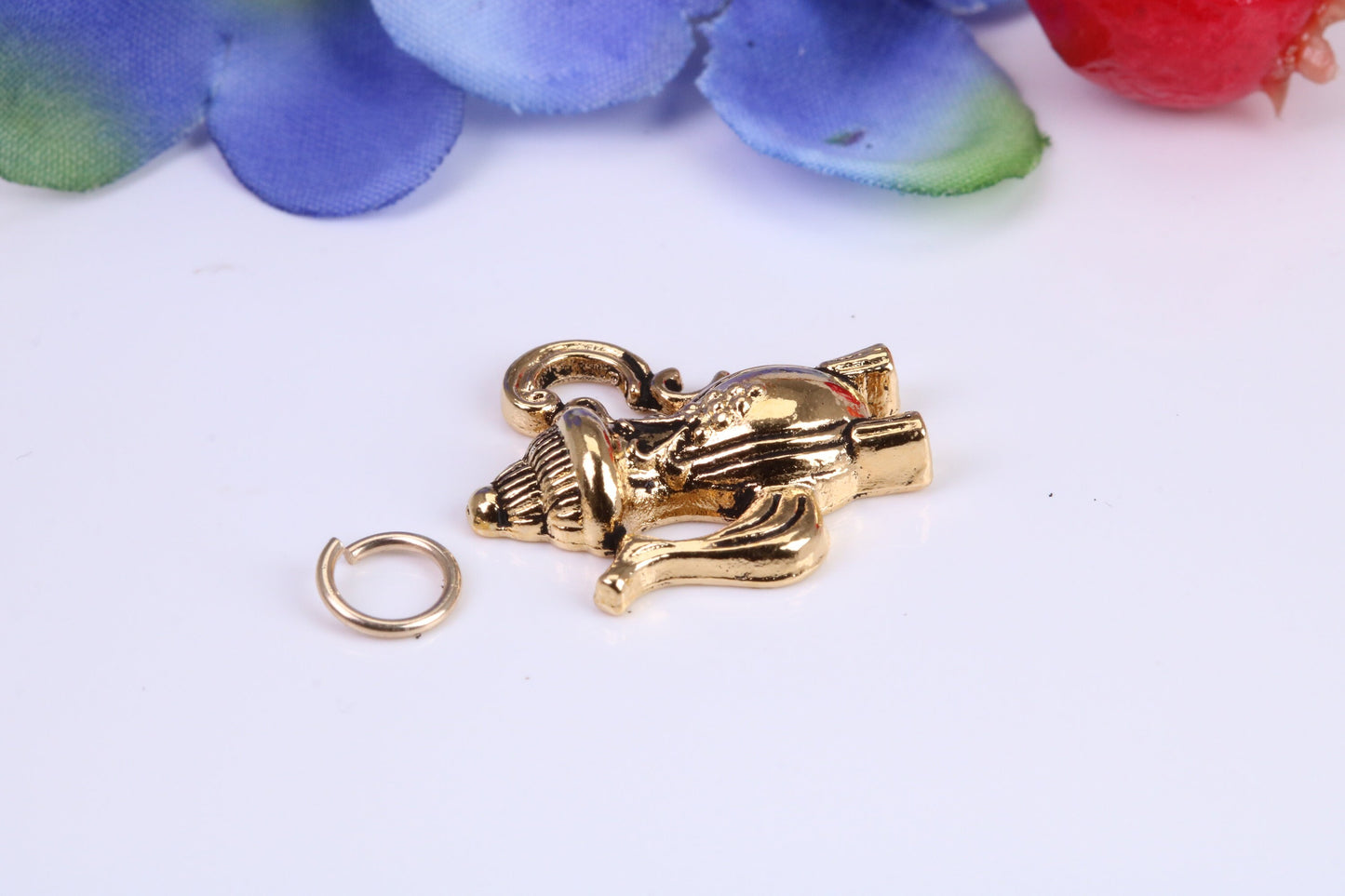 Tea Pot Charm, Traditional Charm, Made from Solid Cast Yellow Gold, British Hallmarked