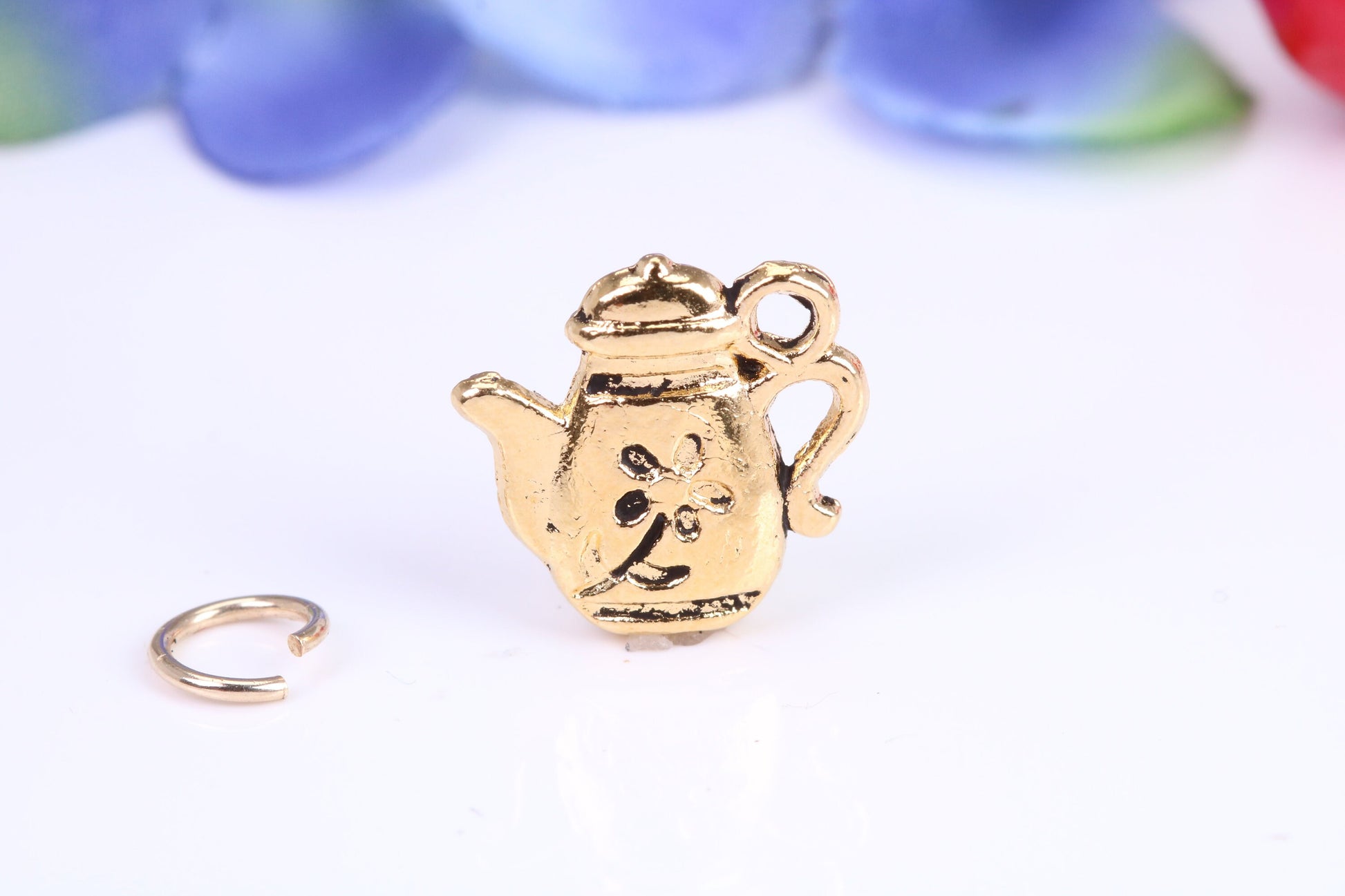 Teapot Charm, Traditional Charm, Made from Solid Cast Yellow Gold, British Hallmarked