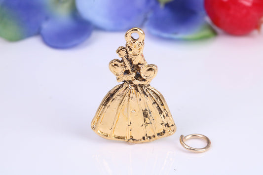 Fairy God Mother Charm, Traditional Charm, Made from Solid Cast Yellow Gold, British Hallmarked