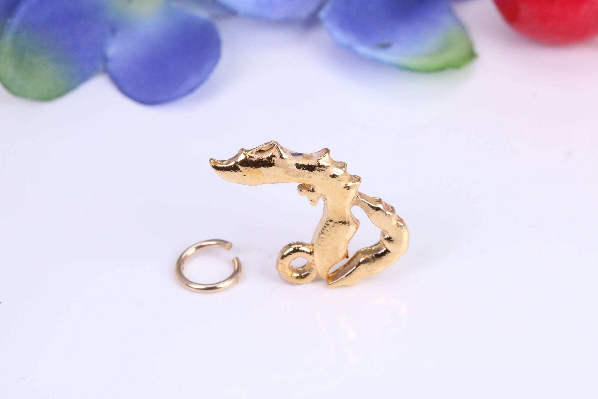 Shrimp Charm, Traditional Charm, Made from Solid Cast Yellow Gold, British Hallmarked