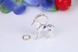 Capricorn Zodiac Sign Charm, Traditional Charm, Made from Solid Cast Sterling Silver, Complete with Attachment Link