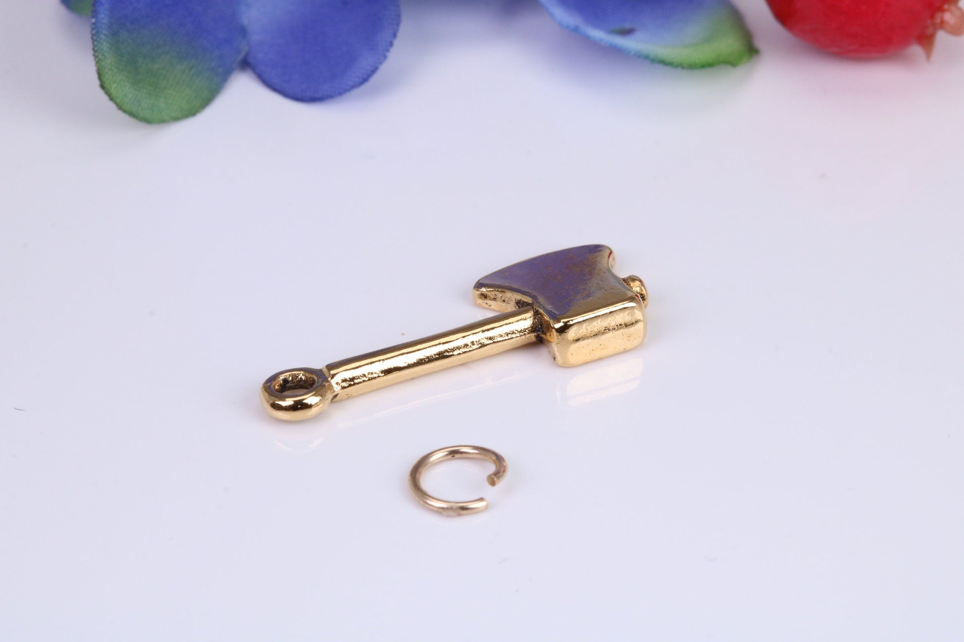 Axe Charm, Traditional Charm, Made from Solid Cast Yellow Gold, British Hallmarked