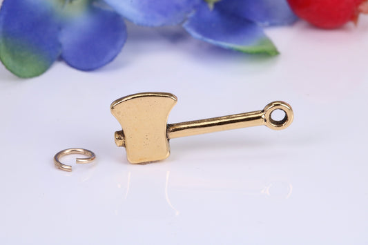 Axe Charm, Traditional Charm, Made from Solid Cast Yellow Gold, British Hallmarked