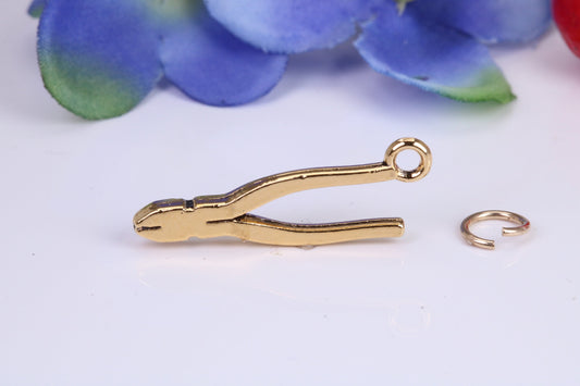 Pliers Charm, Traditional Charm, Made from Solid Cast Yellow Gold, British Hallmarked