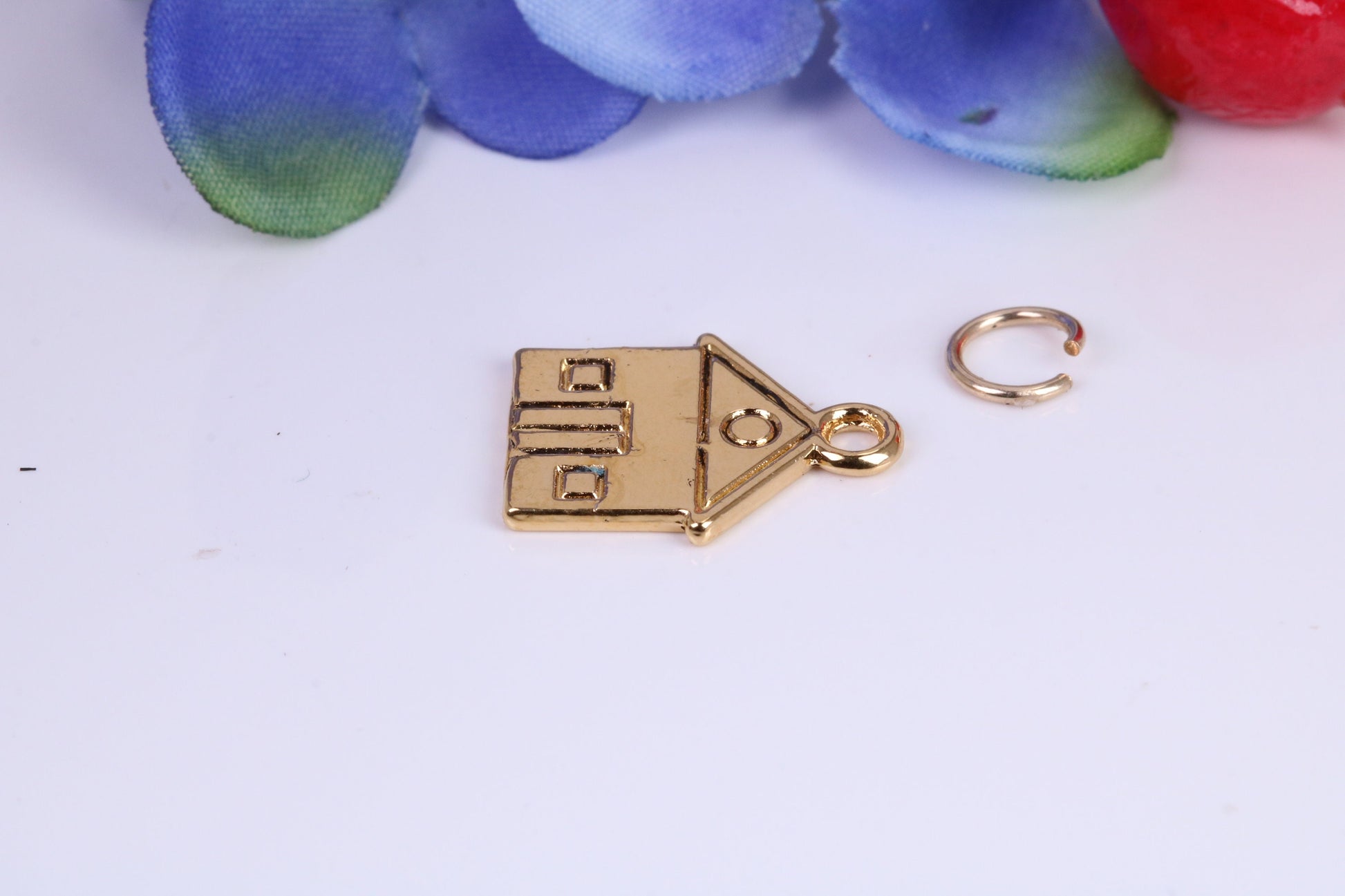 House Charm, Traditional Charm, Made from Solid Cast Yellow Gold, British Hallmarked