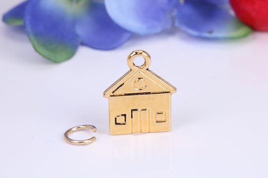 House Charm, Traditional Charm, Made from Solid Cast Yellow Gold, British Hallmarked