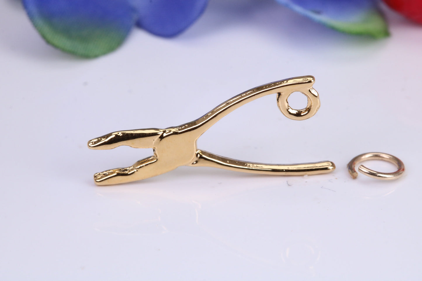 Pliers Charm, Traditional Charm, Made from Solid Cast Yellow Gold, British Hallmarked