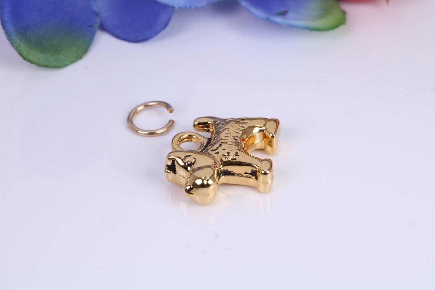 Dog Charm, Traditional Charm, Made from Solid Yellow Gold, British Hallmarked