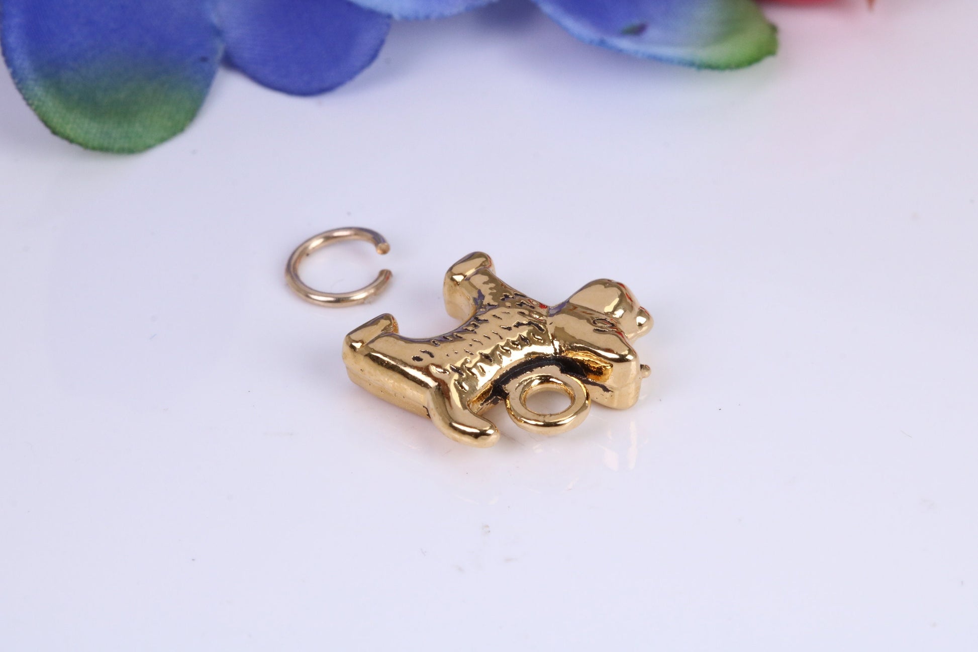 Dog Charm, Traditional Charm, Made from Solid Yellow Gold, British Hallmarked