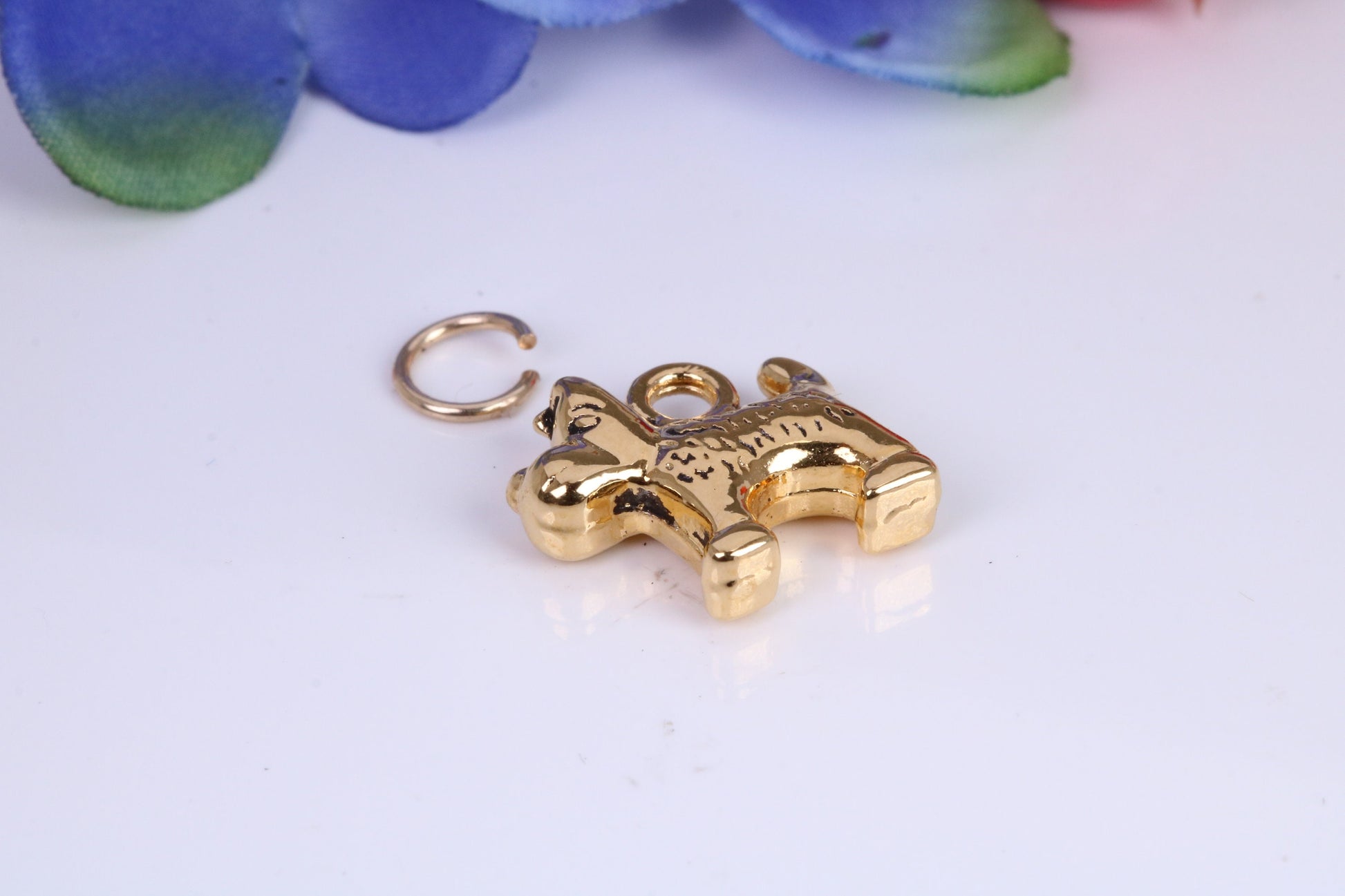 Dog Charm, Traditional Charm, Made from Solid Yellow Gold, British Hallmarked